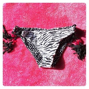 Zebra/Polka Dot Victoria Secret swimsuit bottom